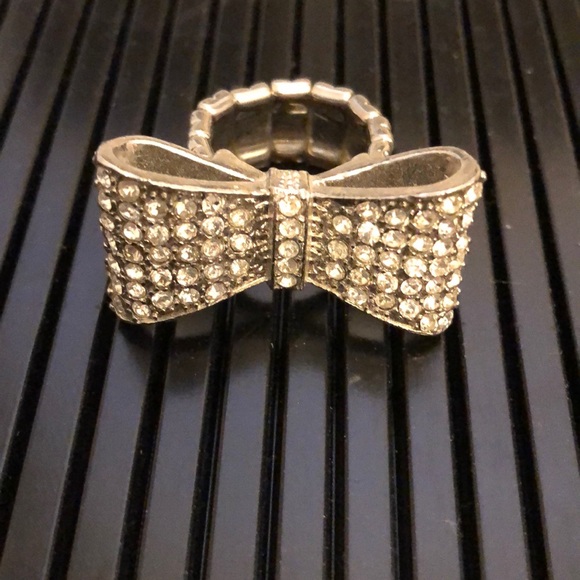 White House Black Market Jewelry - Stretchy Rhinestone Bow Ring White House Black Market Jewelry - Stretchy Rhinestone Bow Ring